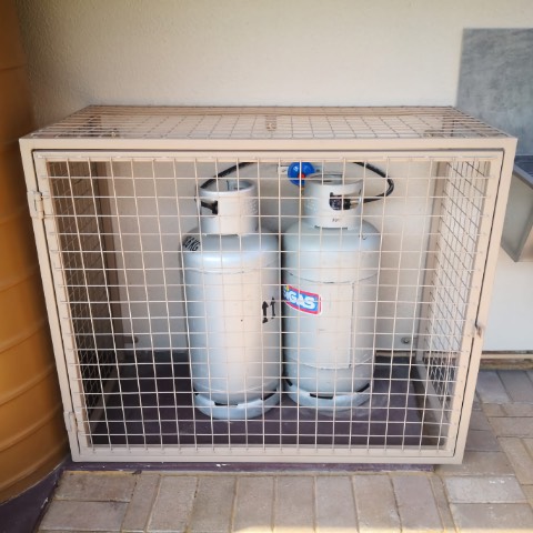 Sekuriteit vir gasbottels.